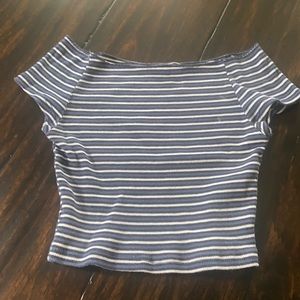 Brandy Melville Striped Off Shoulder Top